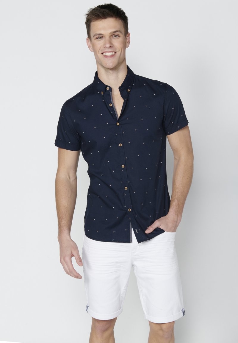 Koroshi SHORT SLEEVE  - Camicia - navy