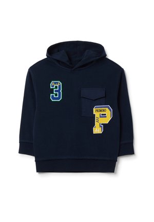 WITH HOOD AND LETTERING  - Hoodie - night blue