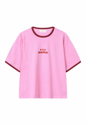 Another Cotton Lab, RAVE DEPT. RINGER T-SHIRT - Tričko s potlačou - pink