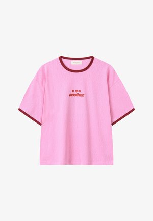 Another Cotton Lab, RAVE DEPT. RINGER T-SHIRT - Tričko s potlačou - pink