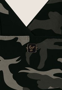 Freddy CROPPED FANTASIA CAMO CON INCROCI FRONTALI - Sujetadores deportivos con sujeción ligera - marrone mimetico