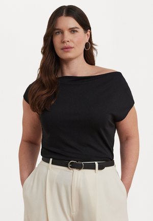 MATTE JERSEY SHORT SLEEVE PULLOVER - Basic T-shirt - black