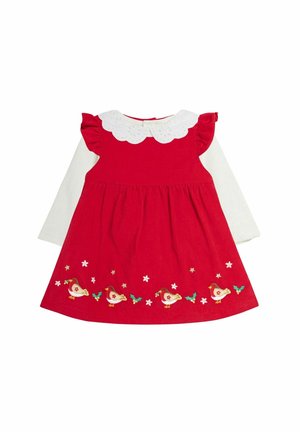 ROBIN EMBROIDERED SET-REGULAR FIT - Top dugih rukava - red