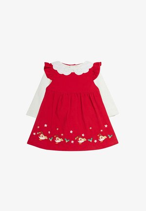 JoJo Maman Bébé ROBIN EMBROIDERED SET-REGULAR FIT - Hosszú ujjú felső - red