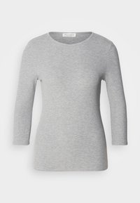 Marc O'Polo 3/4 SLEEVE FINE BINDING AT NECK - Långärmad tröja - soft stone melange