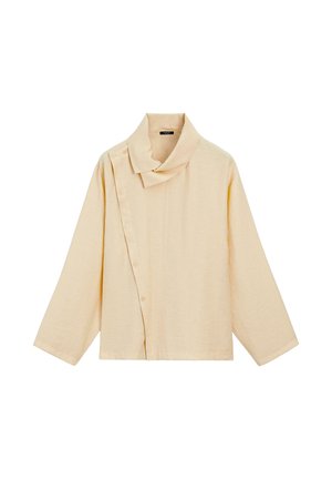 Massimo Dutti, DIAGONAL BUTTON-UP - Blouse - beige