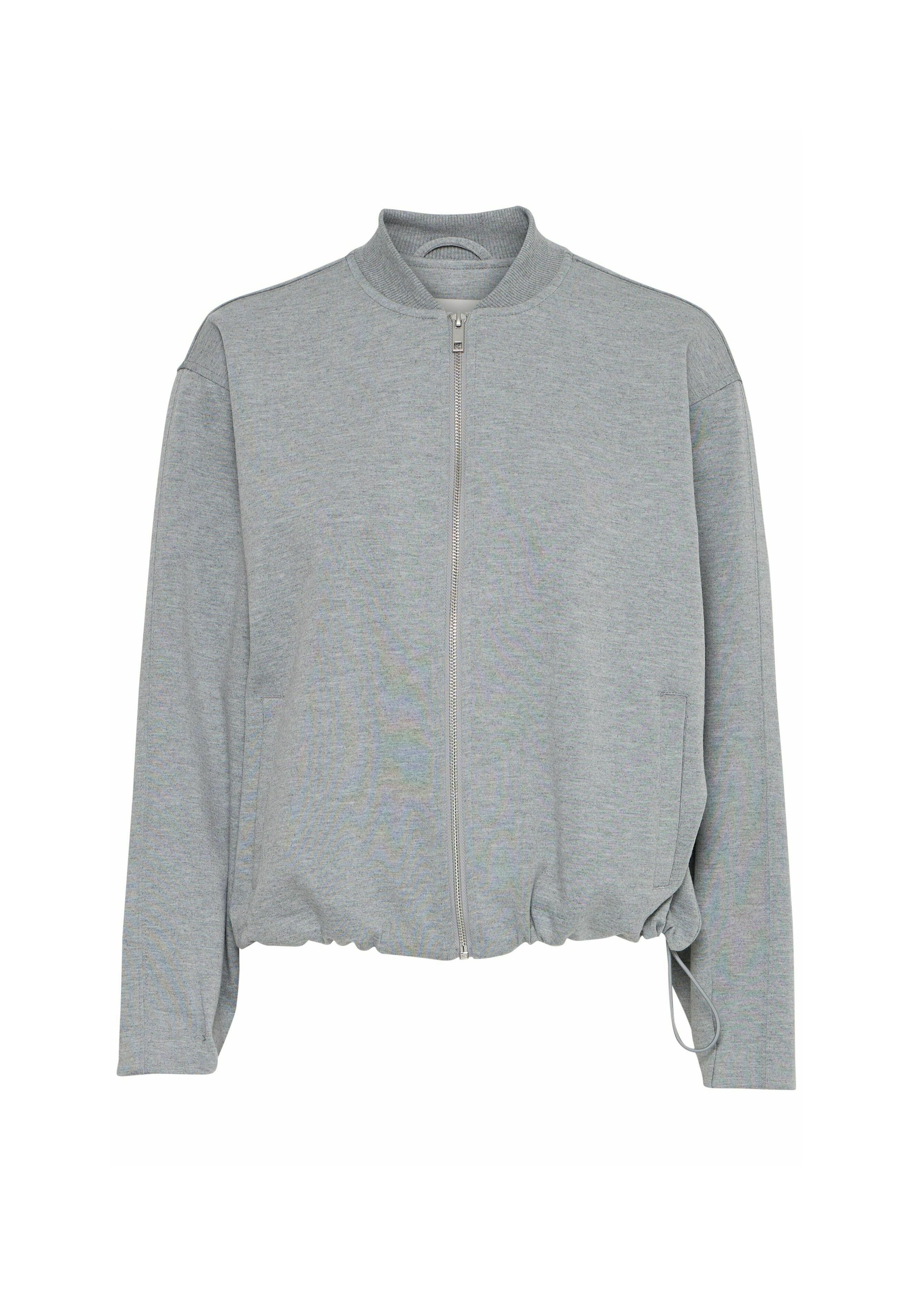 売れ筋商品|||イチ パーカー・スウェットシャツ レディース アウター IHKATE - Zip-up sweatshirt - light grey melange ICHI IHKATE - Zip-up sweatshirt - light grey melange/grey