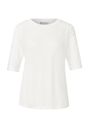 Street One, BASIC T-SHIRT MIT RUNDHALS IN UNIFARBE - T-shirt basique - off white