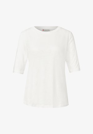 Street One, BASIC SOLID-COLOR CREW-NECK T-SHIRT - T-Shirt basic - off white