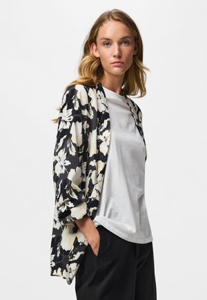 Pieces, PCBOSELLA 3/4 PRINTED - Blazer - black/white
