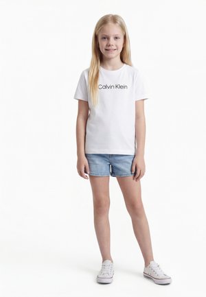 Calvin Klein Jeans LOGO UNISEX  - Nyomott mintás póló - bright white