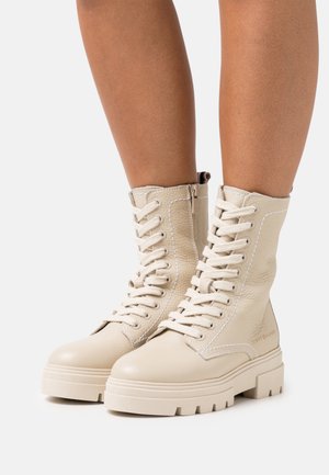 Botines con cordones - beige