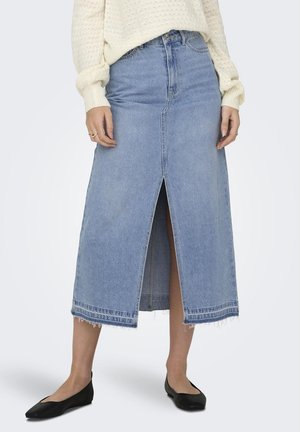 JDYBELLA LONG SKIRT - Gonna di jeans - light blue