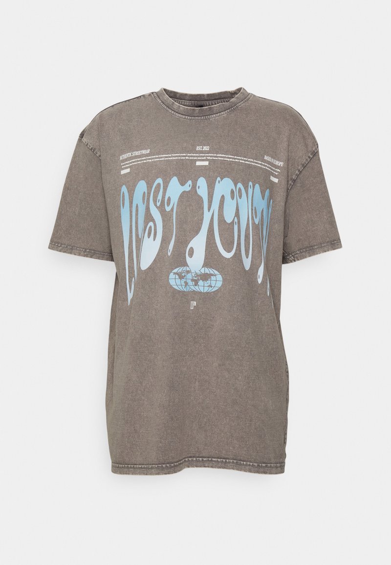 Lost Youth T-shirt print grijs