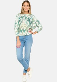 LolaLiza WITH IKAT PRINT - Jumper - khaki mint