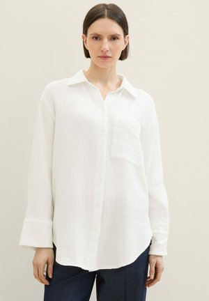 OVERSIZED MIT STRUKTUR - Overhemdblouse - whisper white