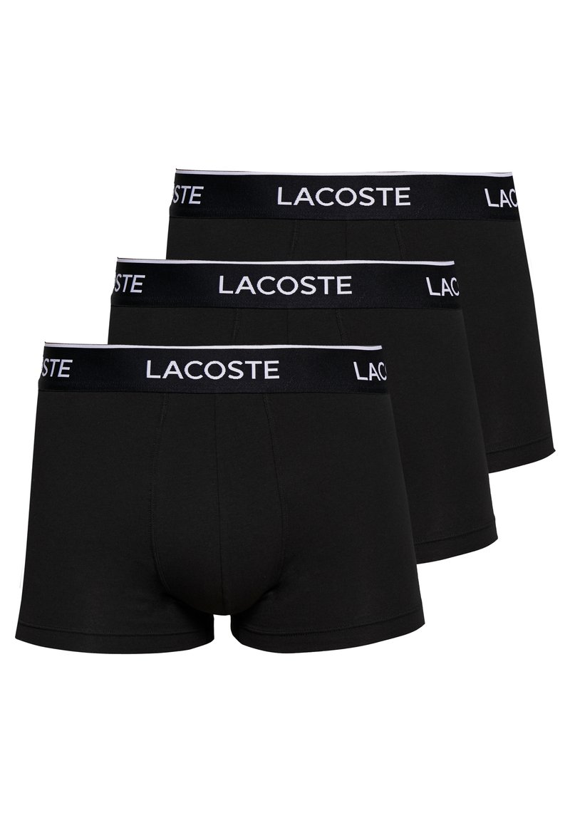 Sorte boxerbriefs i en pakke med tre, med en kontrasterende hvit logo-linning og mykt, stretchy bomullsmateriale.