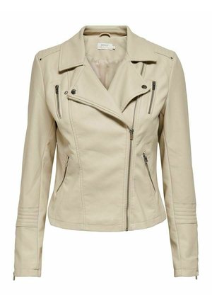 BIKER OTW NOO - Faux leather jacket - silver lining