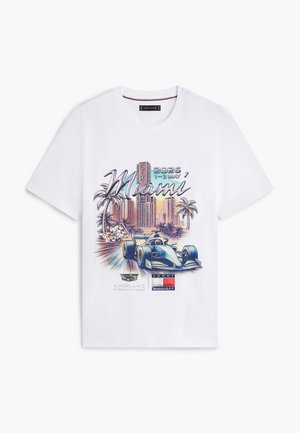 TH X CADILLAC FORMULA 1 TEAM MIAMI GRAPHIC TEE UNISEX - Μπλουζάκι με στάμπα - white