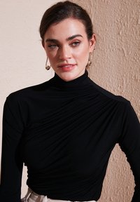 LELA SLIM FIT - Top s dlhým rukávom - black