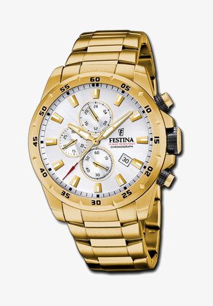 EDELSTAHLARMBANDUHR - Chronograph watch - gold, silber