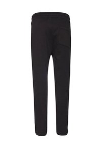 Schwarze Jogginghosen aus weichem Stoff, mit einer lässigen Passform, elastischem Bund und einer einzelnen Gesäßtasche auf der rechten Seite.