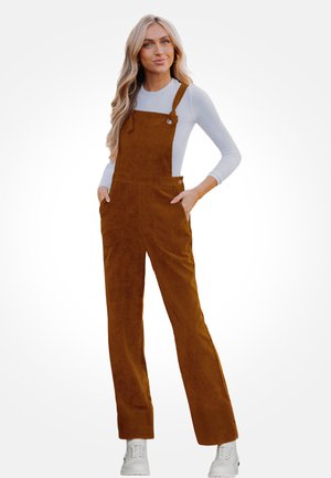 CHIC WIDE-LEG OVERALLS - Peto - ochre
