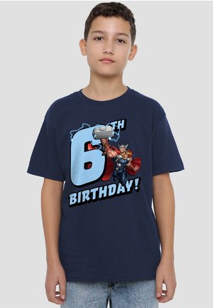 Marvel THOR BIRTHDAY 6 - Print T-shirt - dark blue