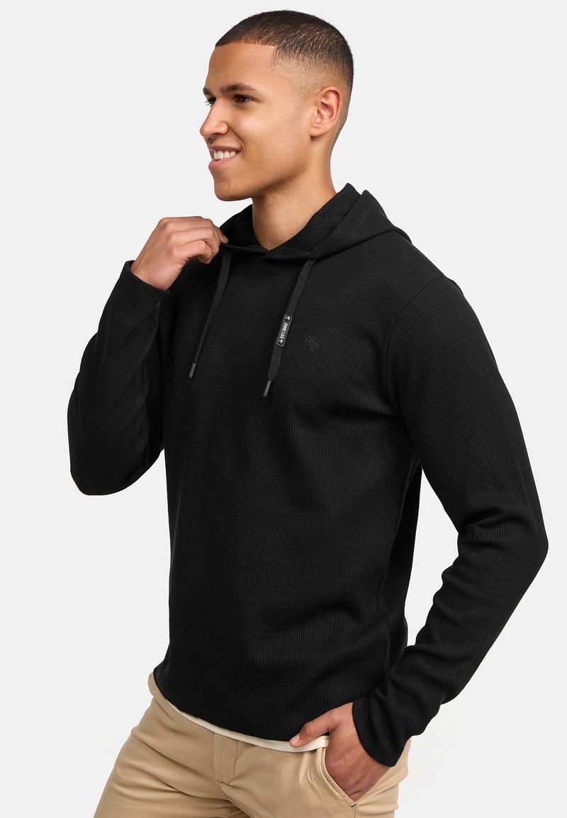 Sudadera Con Capucha Para Hombre INDICODE - Tejido Gofre Ligero, Estilo Casual Y Cómodo, Corte Regular