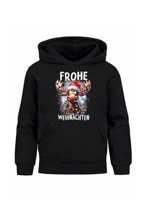 ELCH RENTIER LUSTIG WEIHNACHTSOUTFIT  - Kapuzenpullover - schwarz