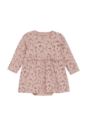 Minymo LONG SLEEVES ALL OVER PRINT - Robe en jersey - misty rose
