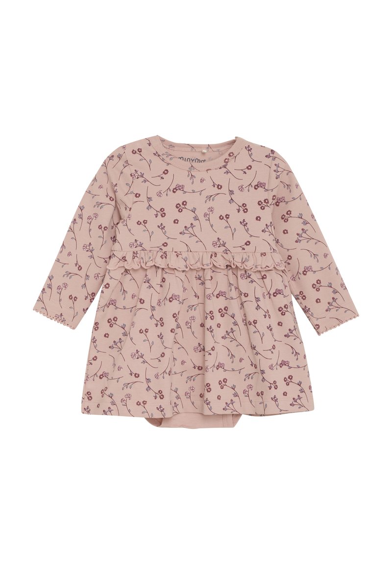 Minymo LONG SLEEVES ALL OVER PRINT - Jerseykleid - misty rose