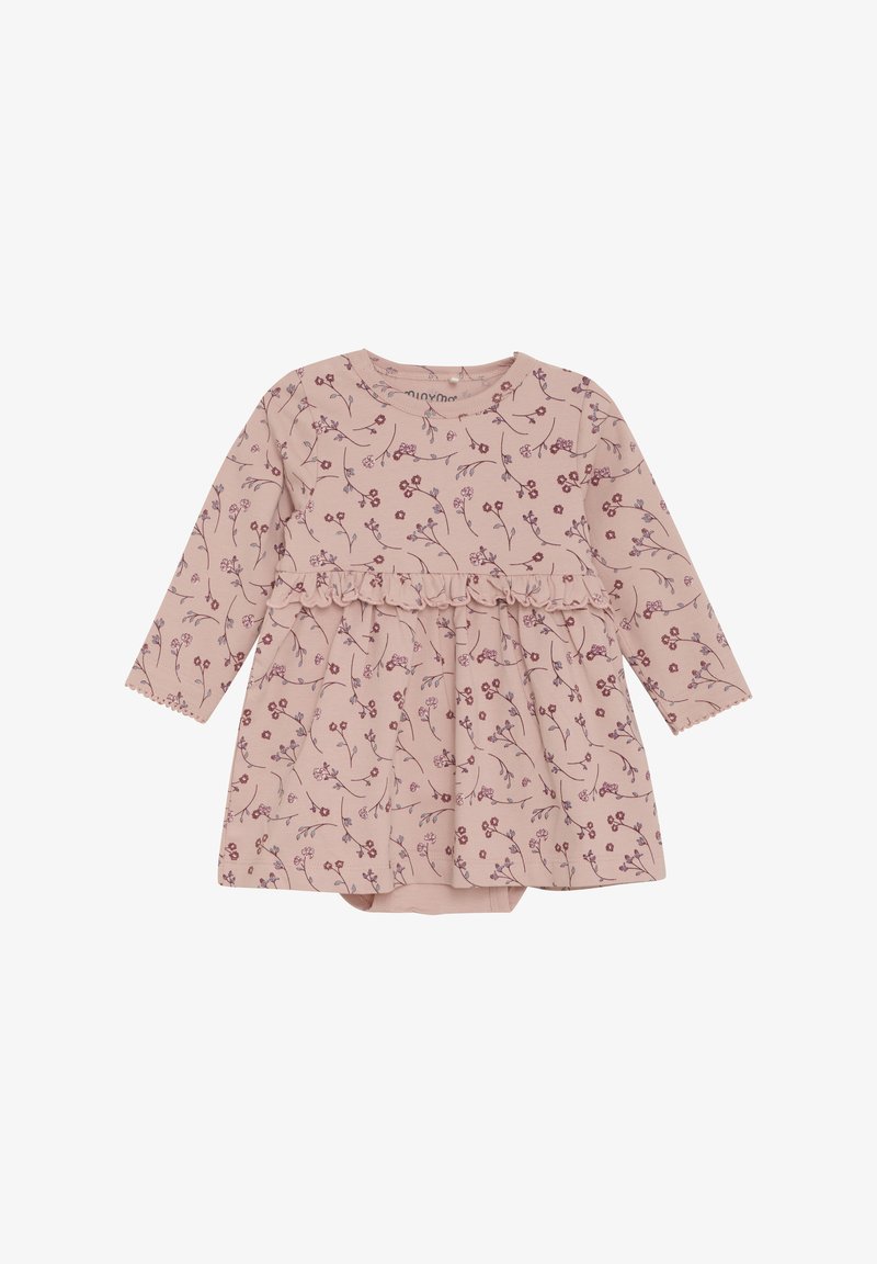 Minymo LONG SLEEVES ALL OVER PRINT - Jerseykleid - misty rose