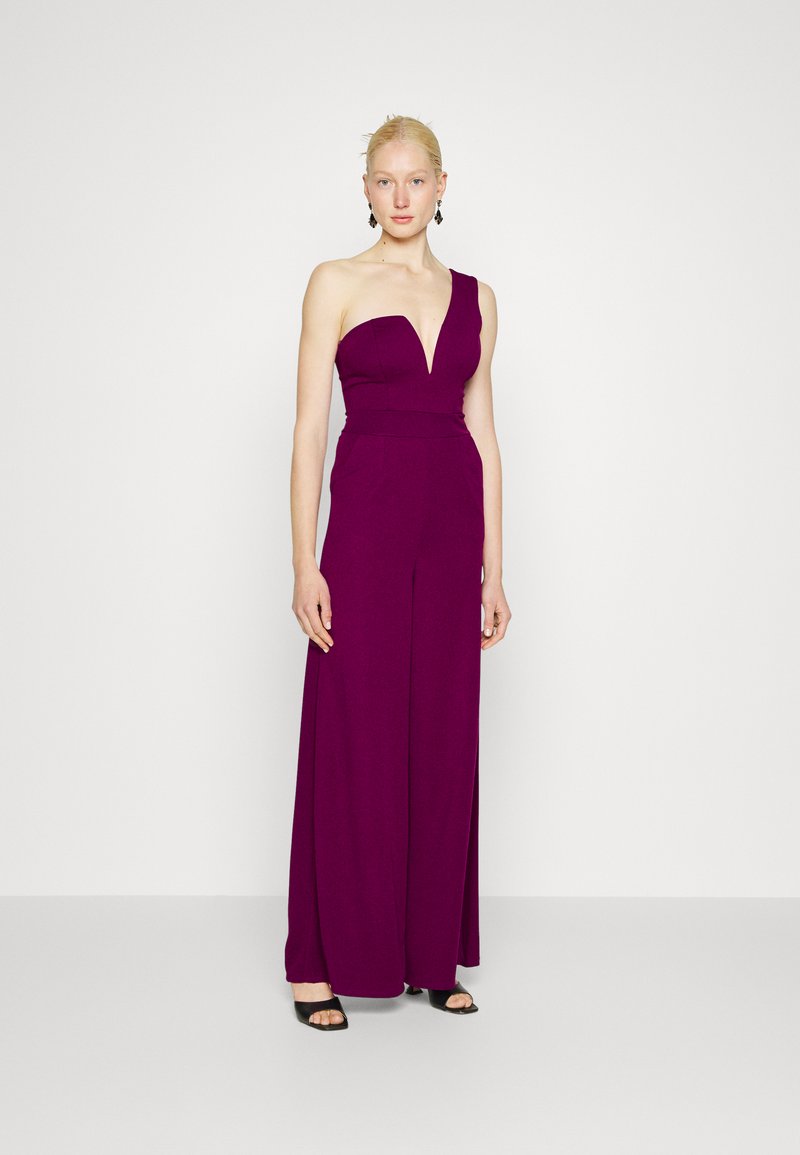 WAL G TALL WEDDING TALL FLEUR ONE SHOULDER Jumpsuit plum/purple
