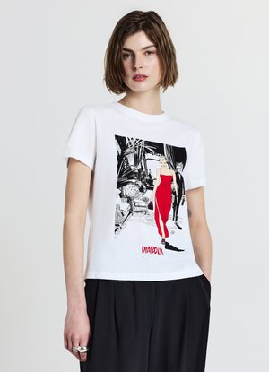 Calliope STAMPA EVA KANT - T-shirt con stampa - bianco ottico