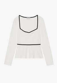 Top s dlouhým rukávem - egret/black