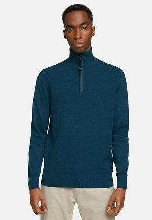 MIT FEINEM RIP - Pullover - medium blue ashes melange