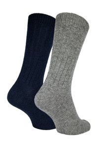 Black Snake 2 PAAR ALPAKA - Socks - dunkelblau grau