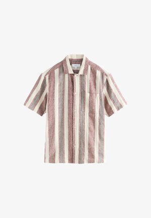 Next, REGULAR FIT - TEXTURED STRIPE SHORT SLEEVE - Hemd - red