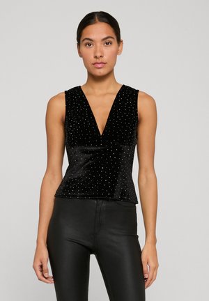 CAINS V-NECK STONE - Topper - black