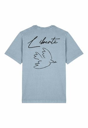 LIBERTE UNISEX HEAVYWEIGHT TEE 25 - T-shirt con stampa - washed blue