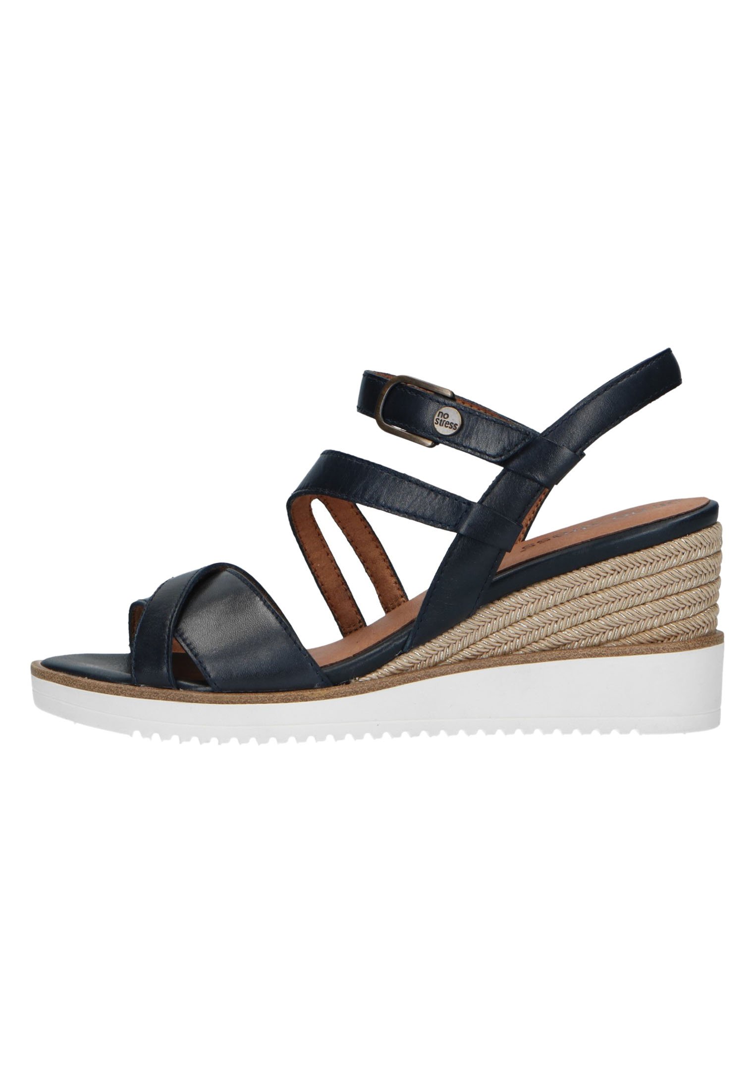 Manfield Sandalen met sleehak - dunkelblau/donkerblauw - Zalando.be