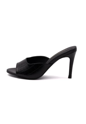 Mules med hæl - black