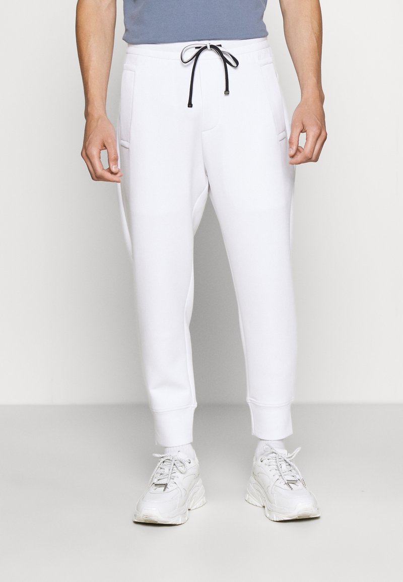 Emporio Armani TROUSER - Calças de fato de treino - bianco ottico