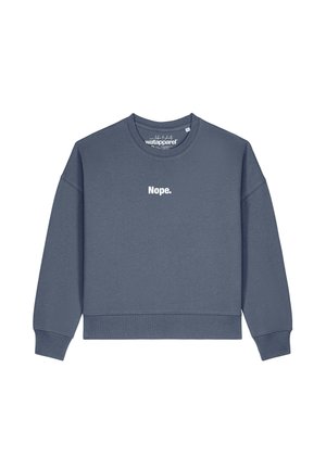watapparel, NOPE - Sweatshirt - blue grey