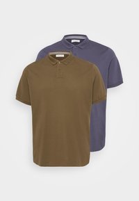BASIC 2 PACK - Polo - forged iron/dark olive