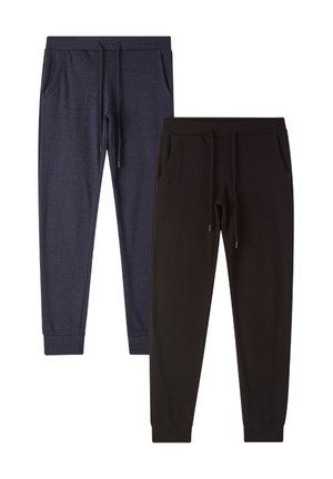PACK OF 2 JOGGERS WITH CUFFS AND DRAWSTRING - Pantaloni sportivi - nero  blu