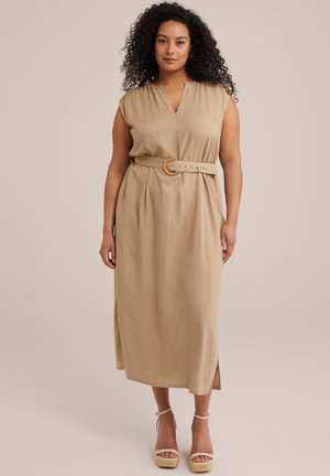 WE Fashion CURVE - Day dress - beige