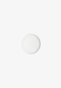 Surface blanche, ronde, lisse et brillante avec une légère brillance, une texture minimale et sans motifs ni quincaillerie visibles.