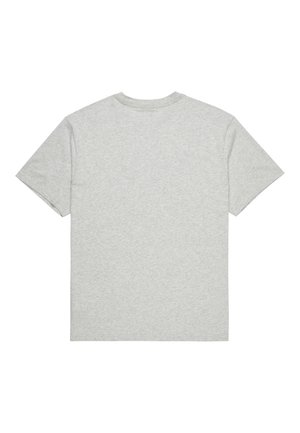 Bomullströja, ljusgrå, kort ärm, rund halsringning, enkel design, mjuk textur, utan synliga logotyper eller mönster, normal passform.